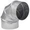 Imperial Mfg Imperial 5 in. D X 5 in. D Adjustable 90 deg Galvanized Steel Furnace Pipe Elbow GV0288-C - alternate 6